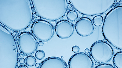 Close-up of water bubbles